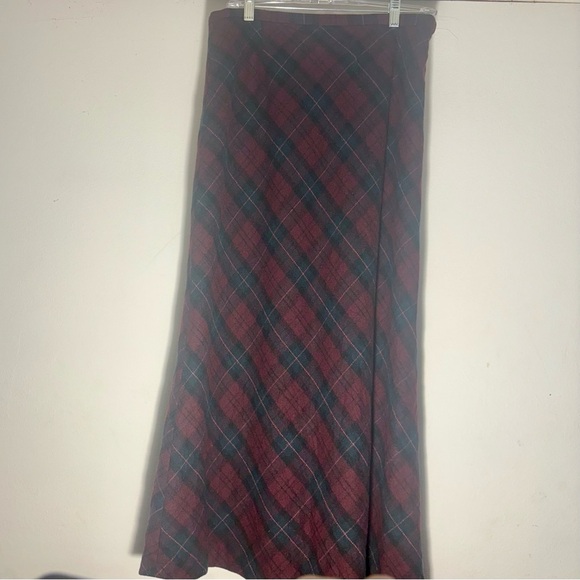Vintage Eddie Bauer 1920 Women’s Plaid A-Line Skirt SZ 12 - Picture 2 of 6